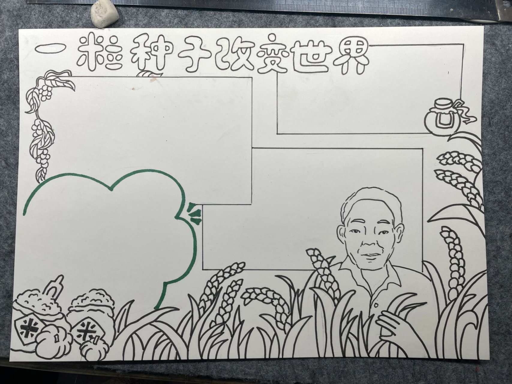 手抄报|袁隆平|一粒种子改变世界