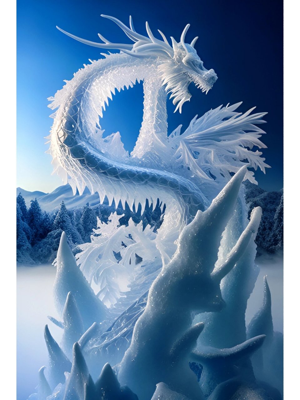 最美中国龙冰雕