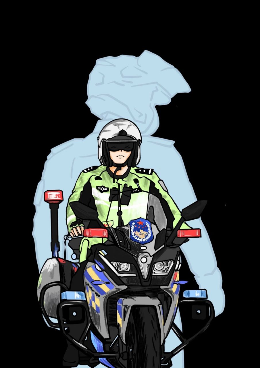 警察蜀黍壁纸已画好 查收 后来走在大街上看到的很多背影都像你
