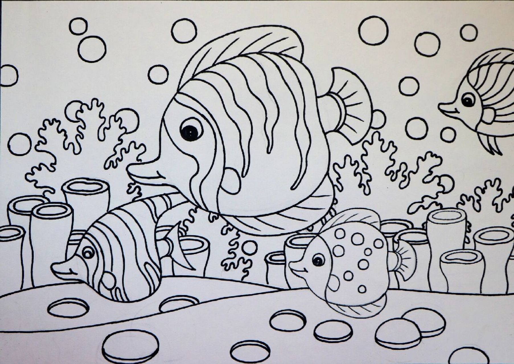 儿童画《海洋世界》简单好画好学       #美术教程