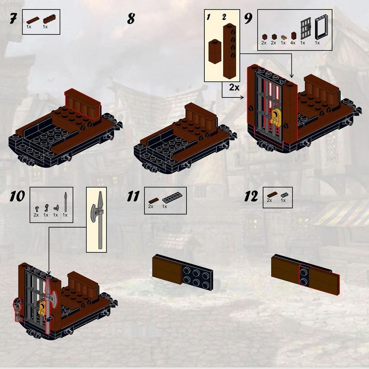 moc作品(内附图纸) | 四轮马车 设计师:marin | 来源ig:tile.n.
