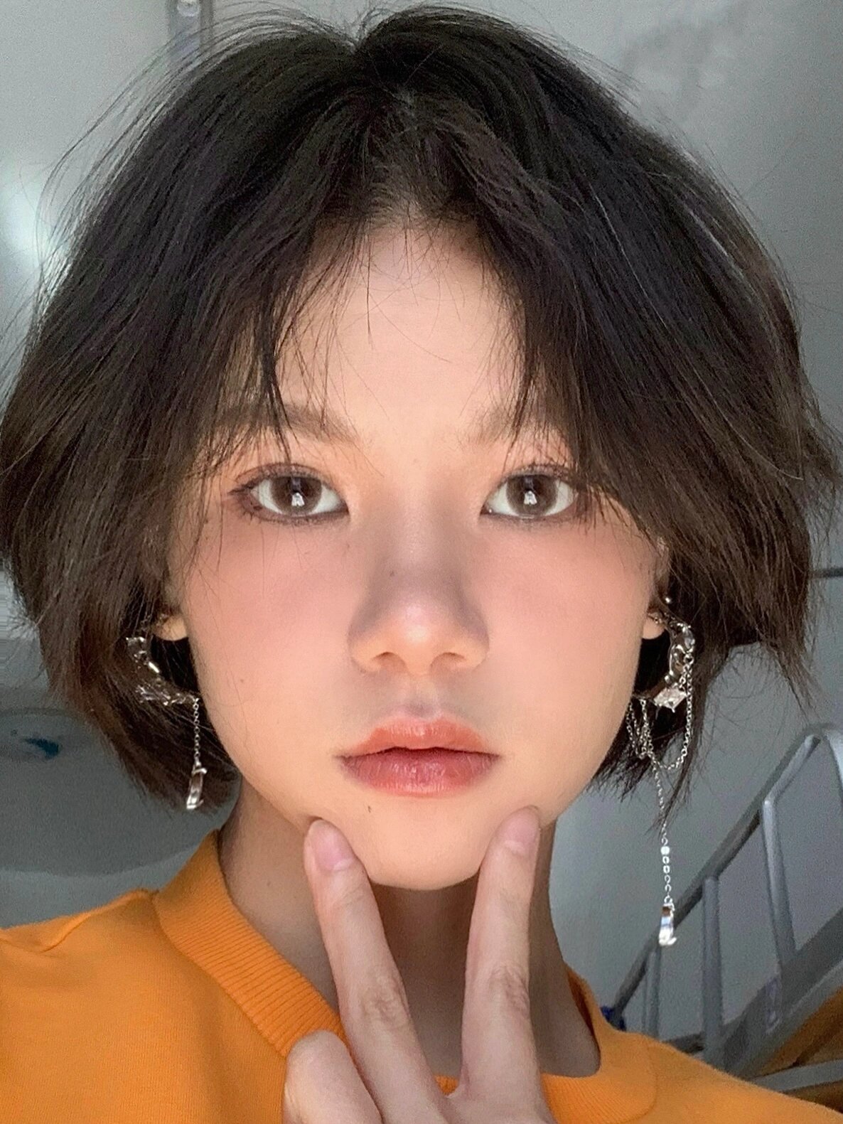 短发爆炸头真滴好显脸小!