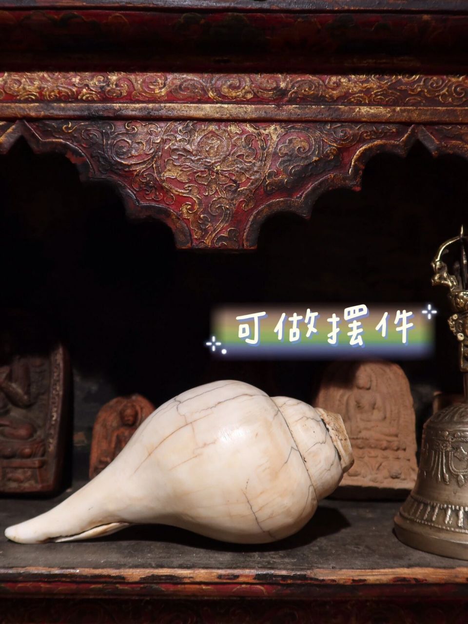 「收藏」|藏传佛教法器——法螺 法螺,又叫右旋海螺,藏语称为"东嘎叶