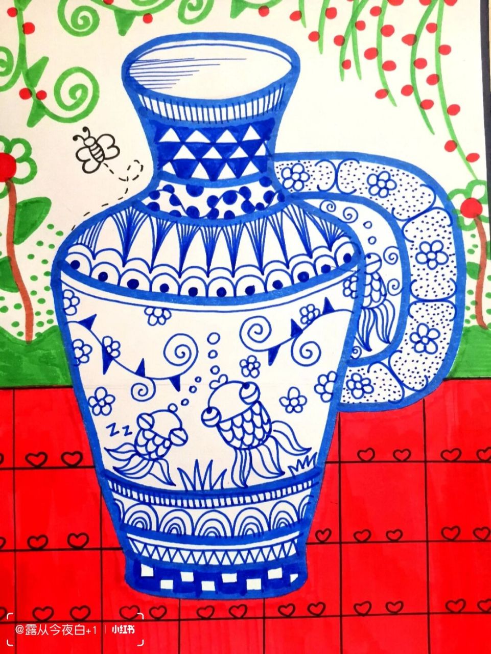 又是平平无奇的青花瓷96纯画97 给学生上课的时候,有点意外.