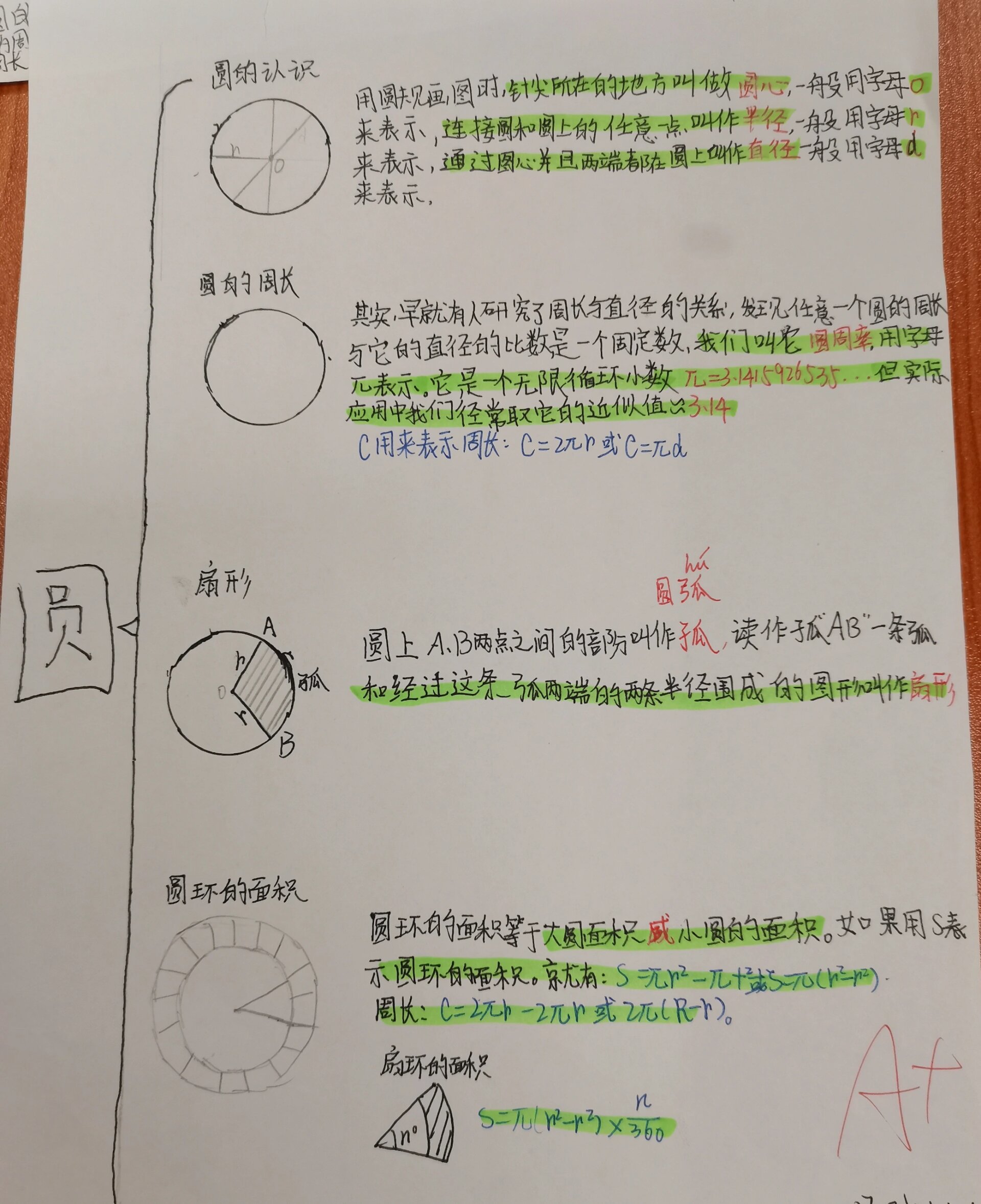 六上第一单元《圆》思维导图
