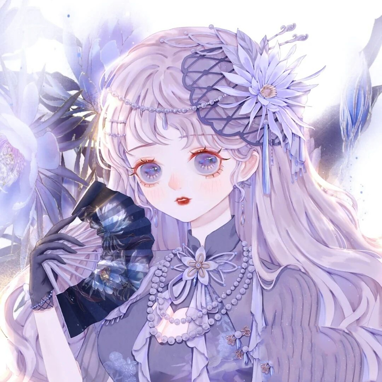 紫色系可爱动漫少女头像 紫色系