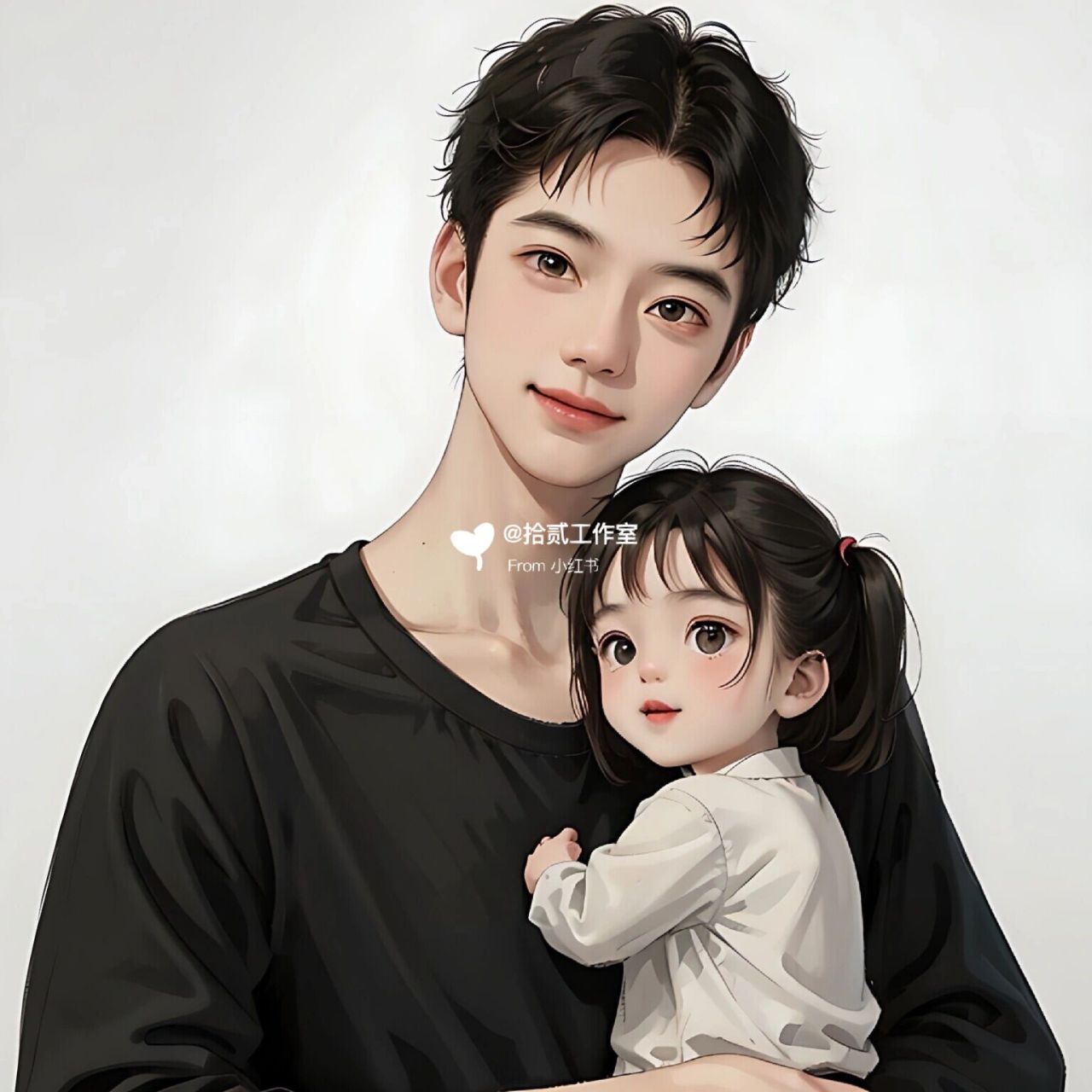 治愈系亲子头像7815爸爸跟女儿系列,小棉袄 原创图片,请勿转载,如