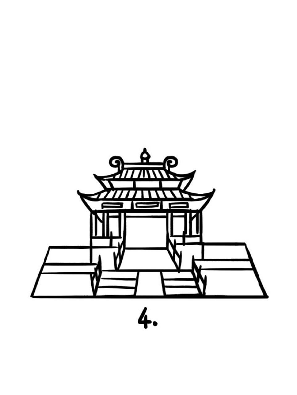 宫殿简笔画简单漂亮图片