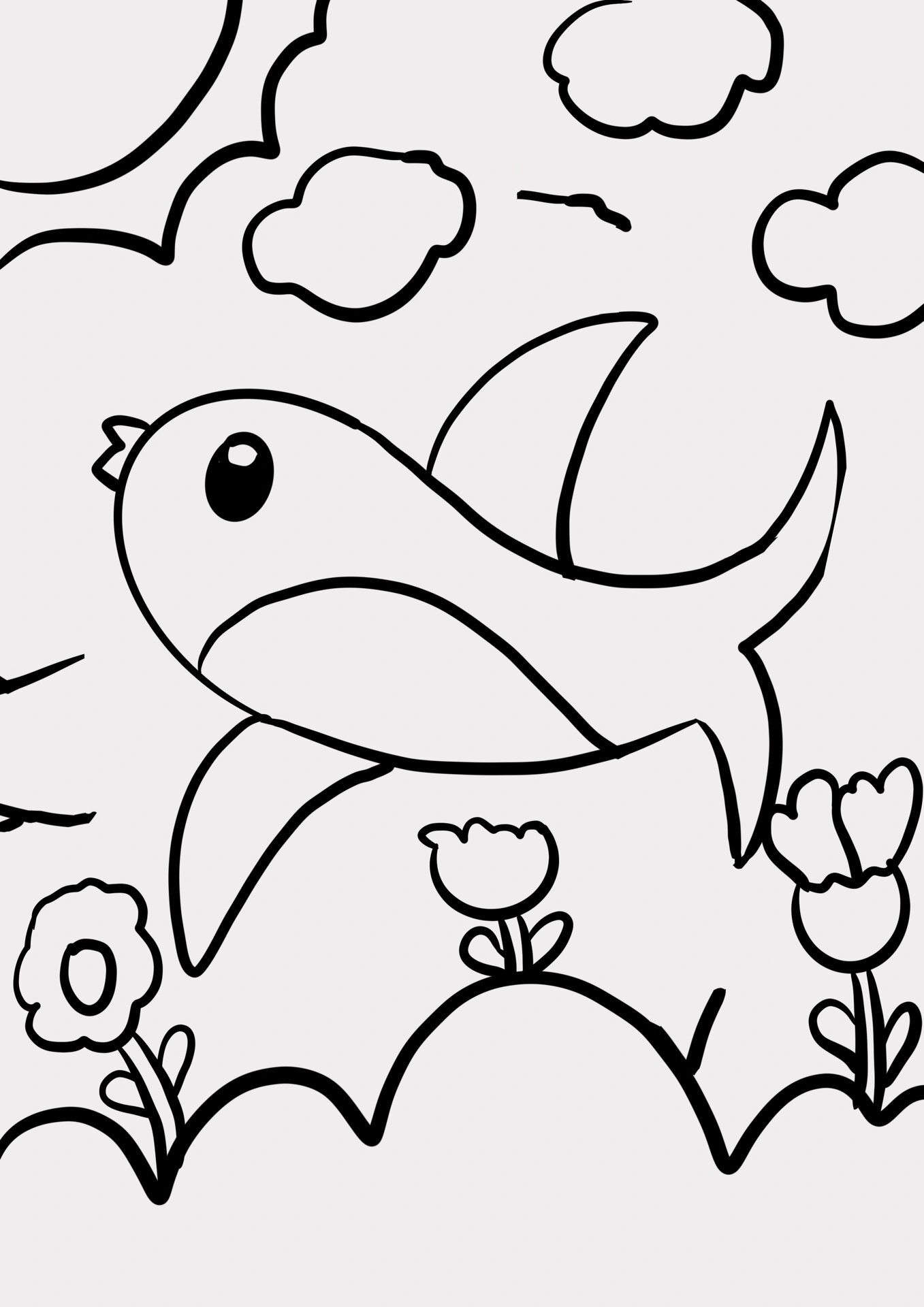 春天燕子儿童创意画