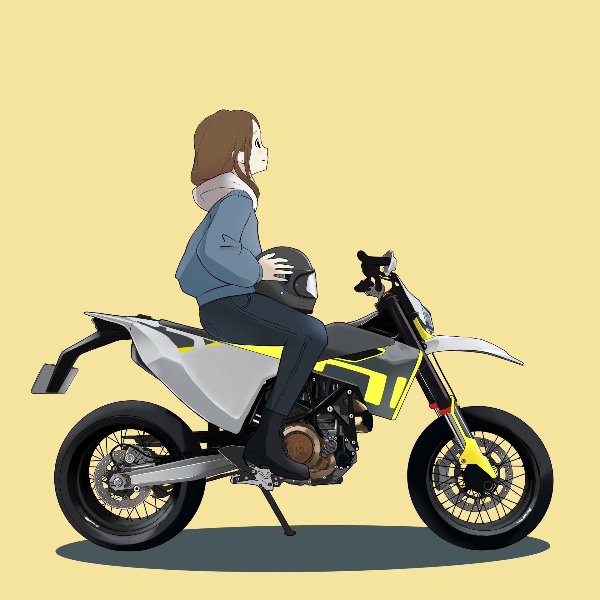 漫画机车女骑头像壁纸分享.喜欢自助下载.