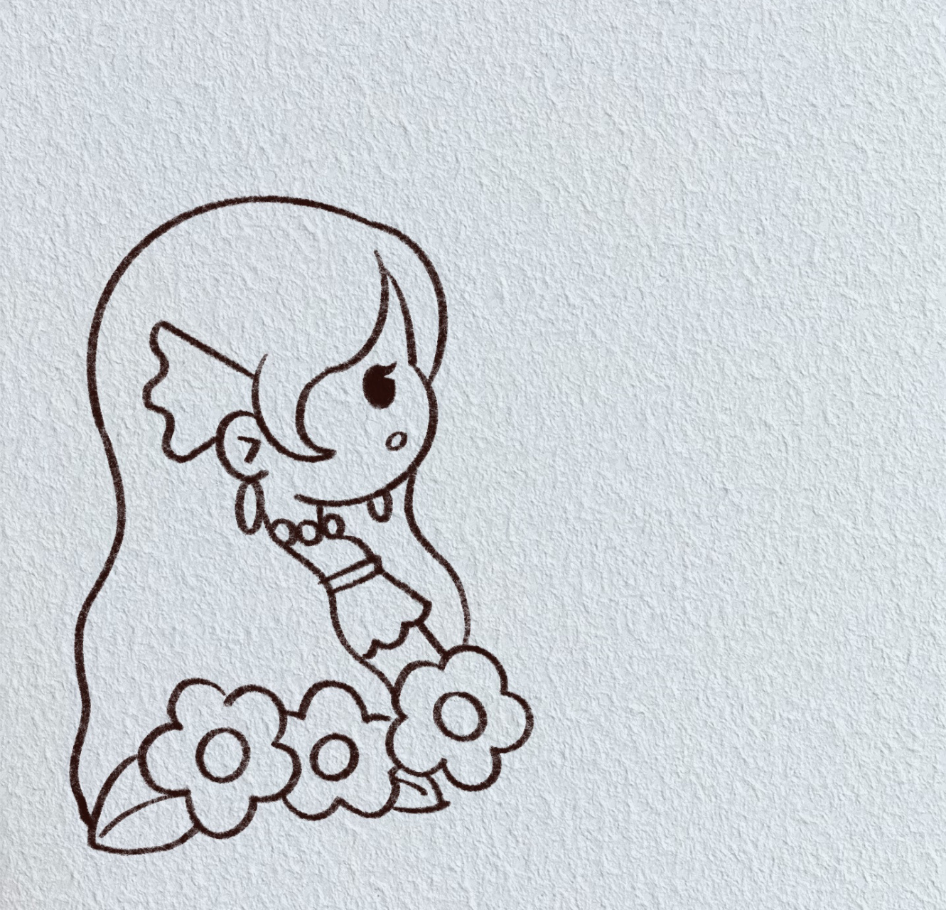 小麻薯海的女儿简笔画