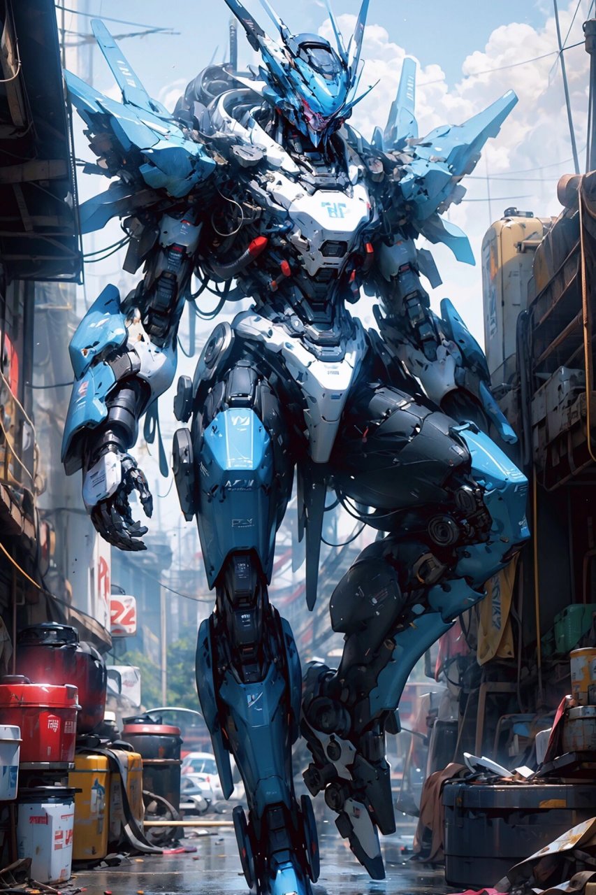 铠甲武士之赛博b型|科幻机甲壁纸插画素材 rev mechamix三丹混合 铜板