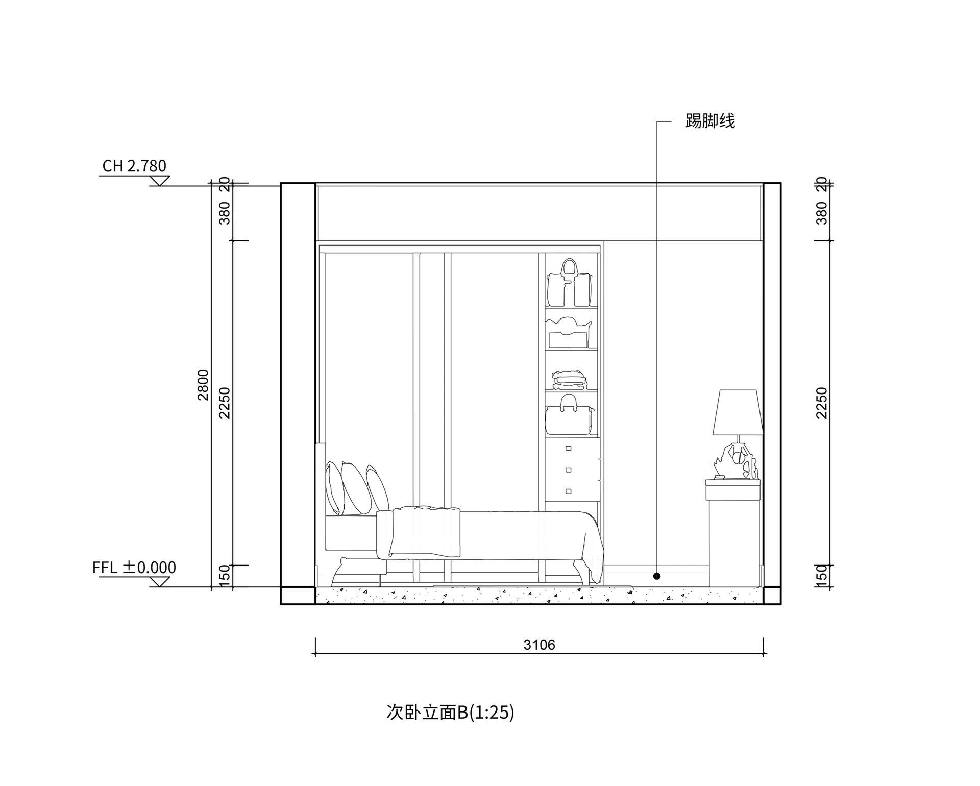 两室一厅平面布置图来领作业了