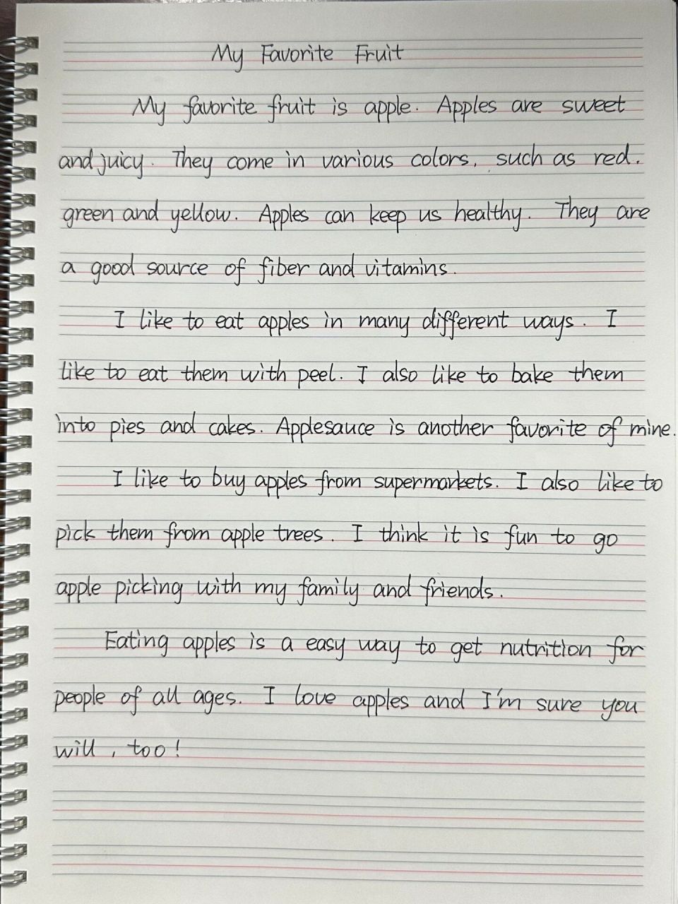 英语满分范文之「我最爱的水果」 又到了「my favorite…」系列啦.