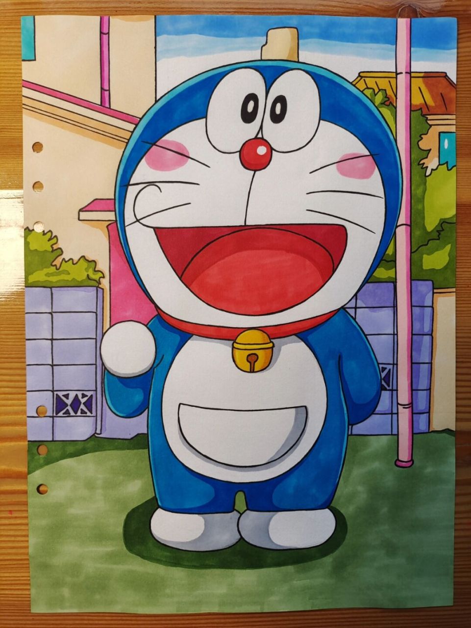 哆啦a梦手绘(附原图) 哆啦a梦手绘,最后一张原图.