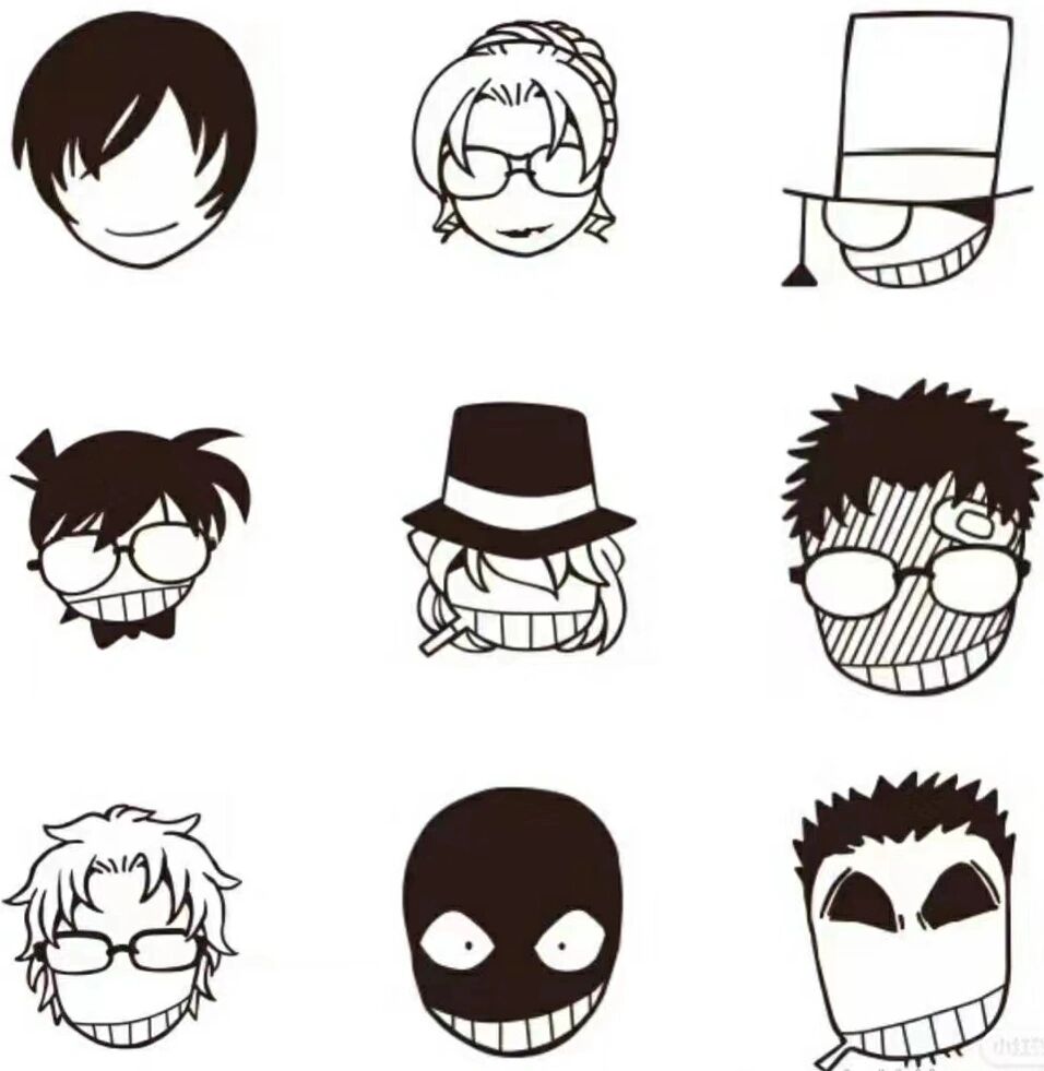 《名侦探柯南》人物简笔画