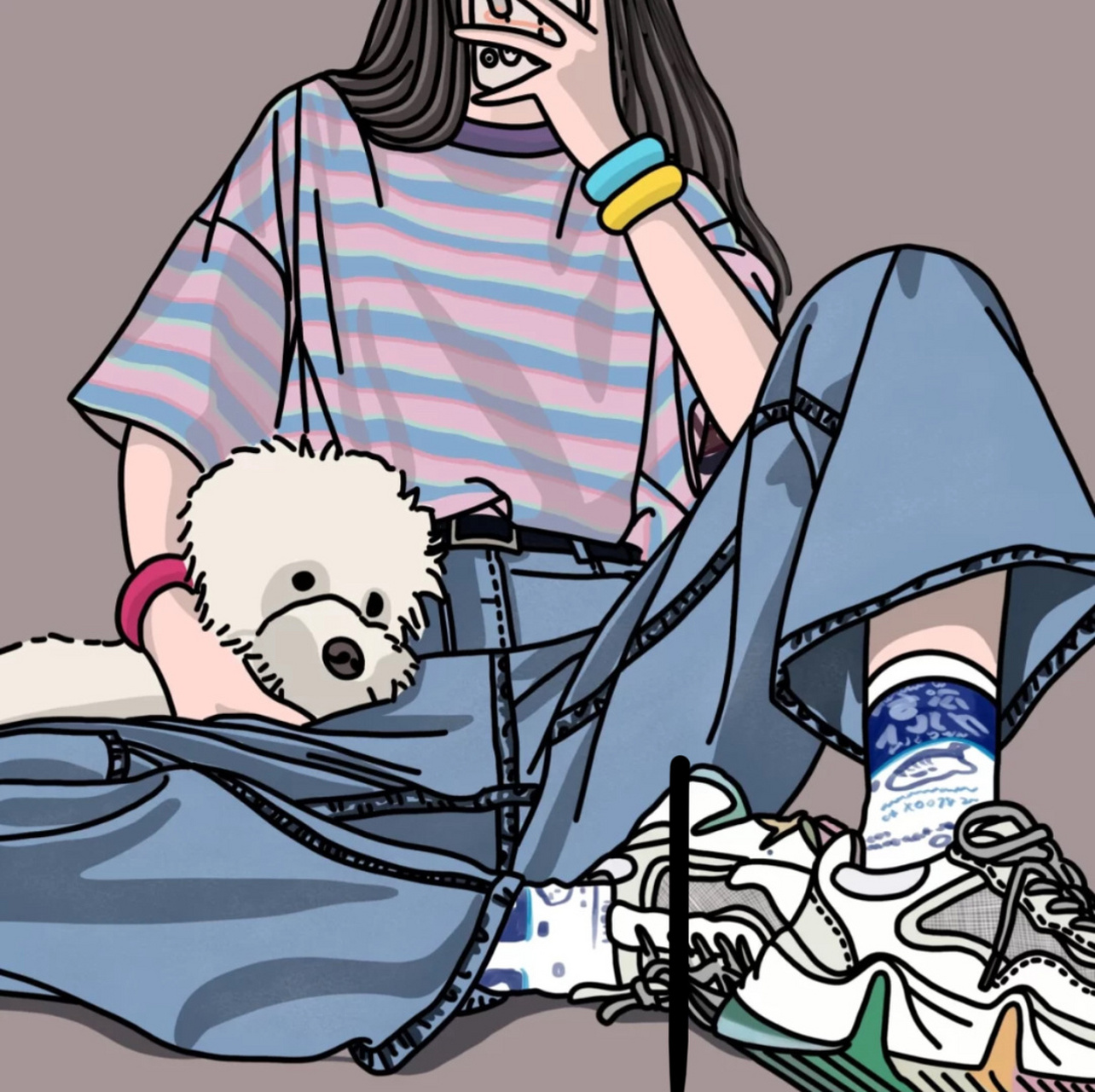 jk漫画头像 原创作者:  各种各样女生穿搭 买衣服都可以当例图啦 超级