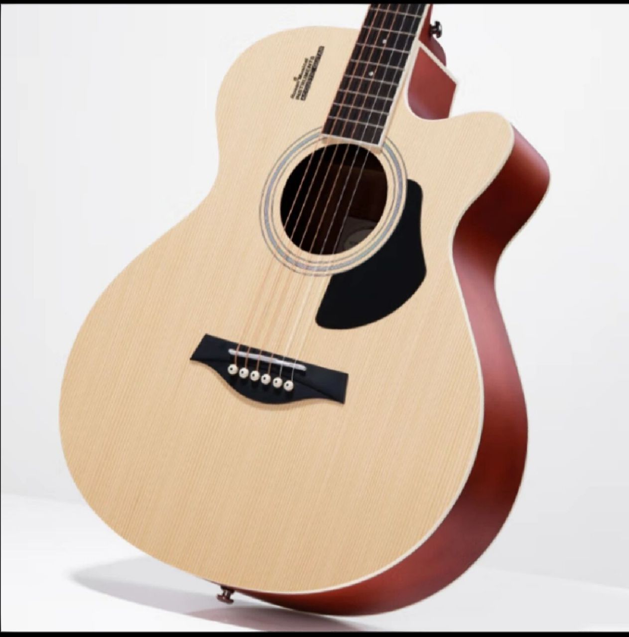 卢森(rosen)g12单板民谣吉他初学者面单木吉  吉他非常好和描述的一致