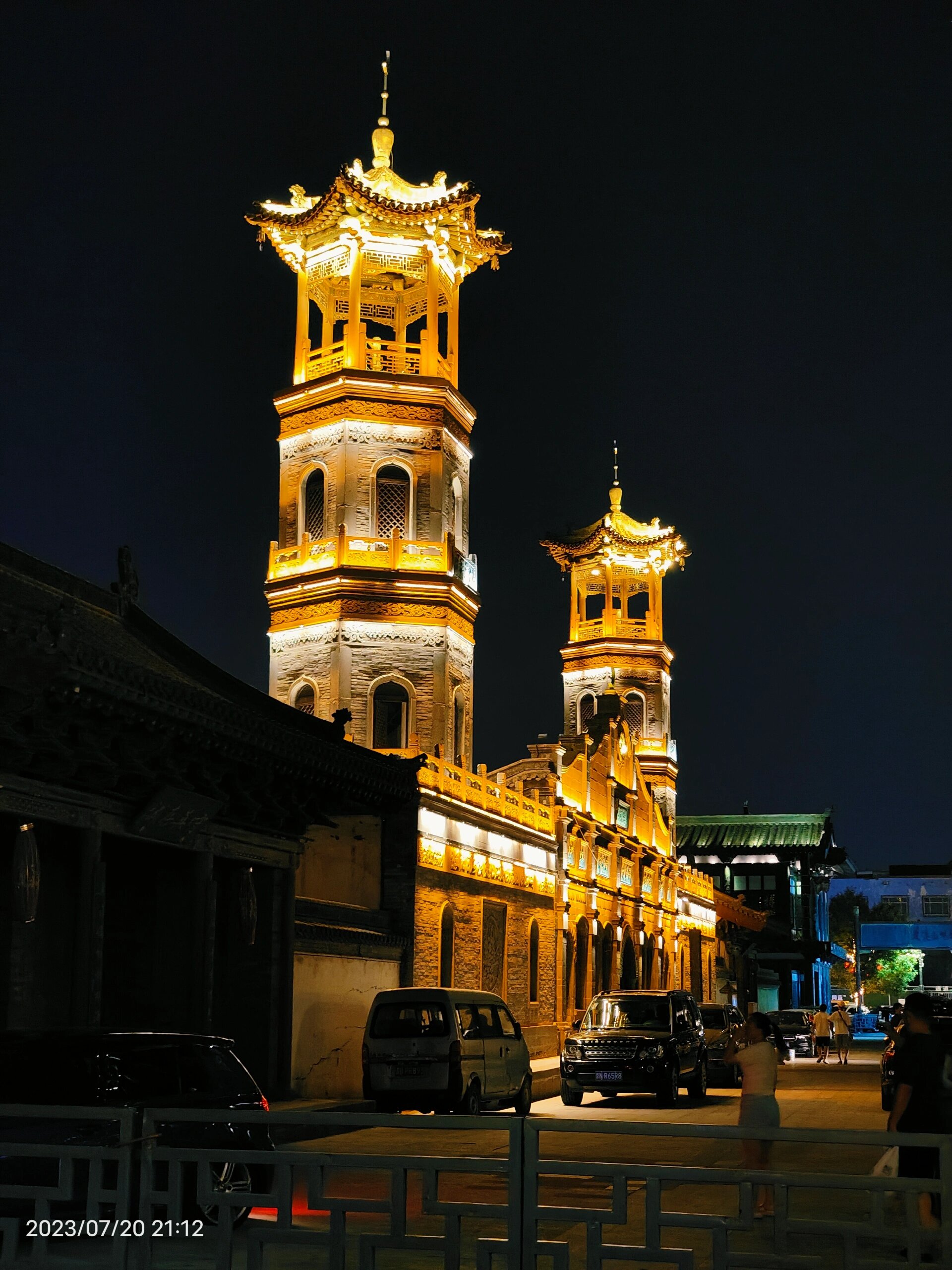 大同鼓楼夜景图片