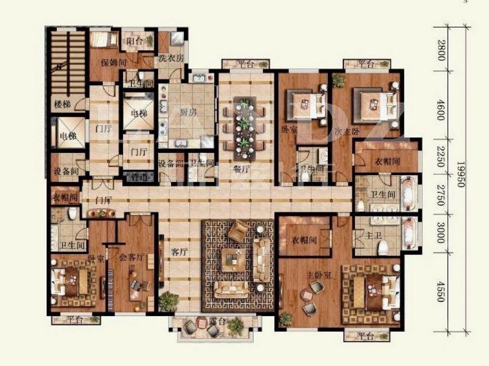 堪称北京最好的户型~泛海楼王466大平层