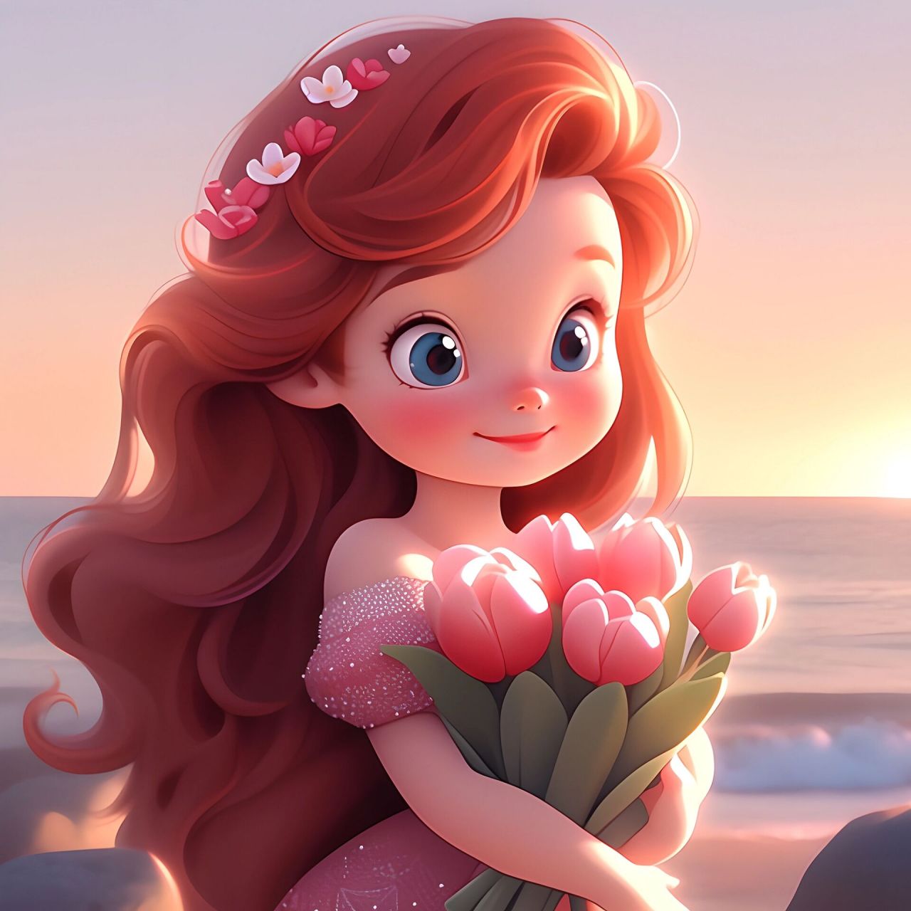 可爱到冒泡01迪士尼公主q版头像