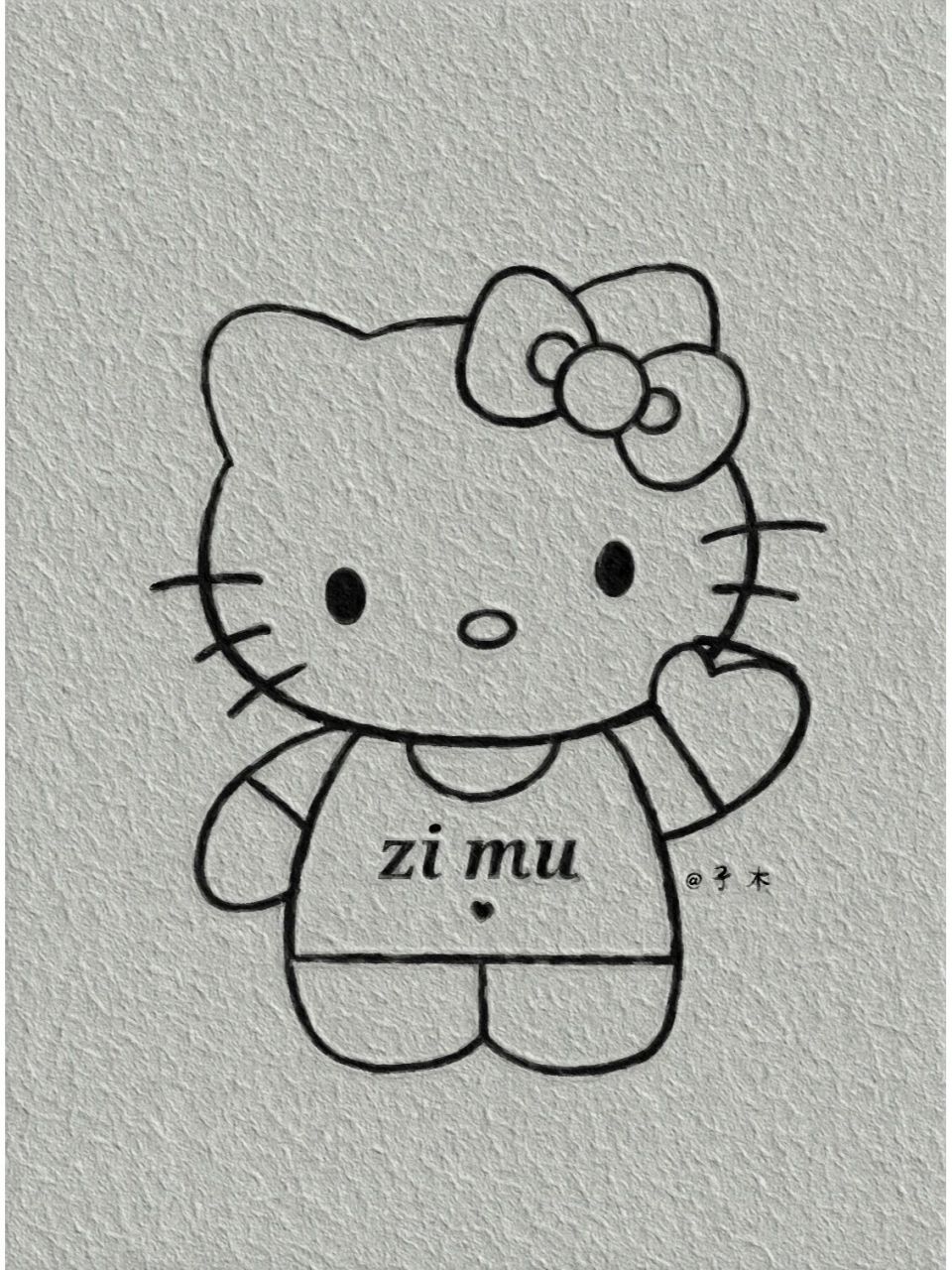 凯蒂猫简笔画附教程 凯蒂猫简笔画附教程