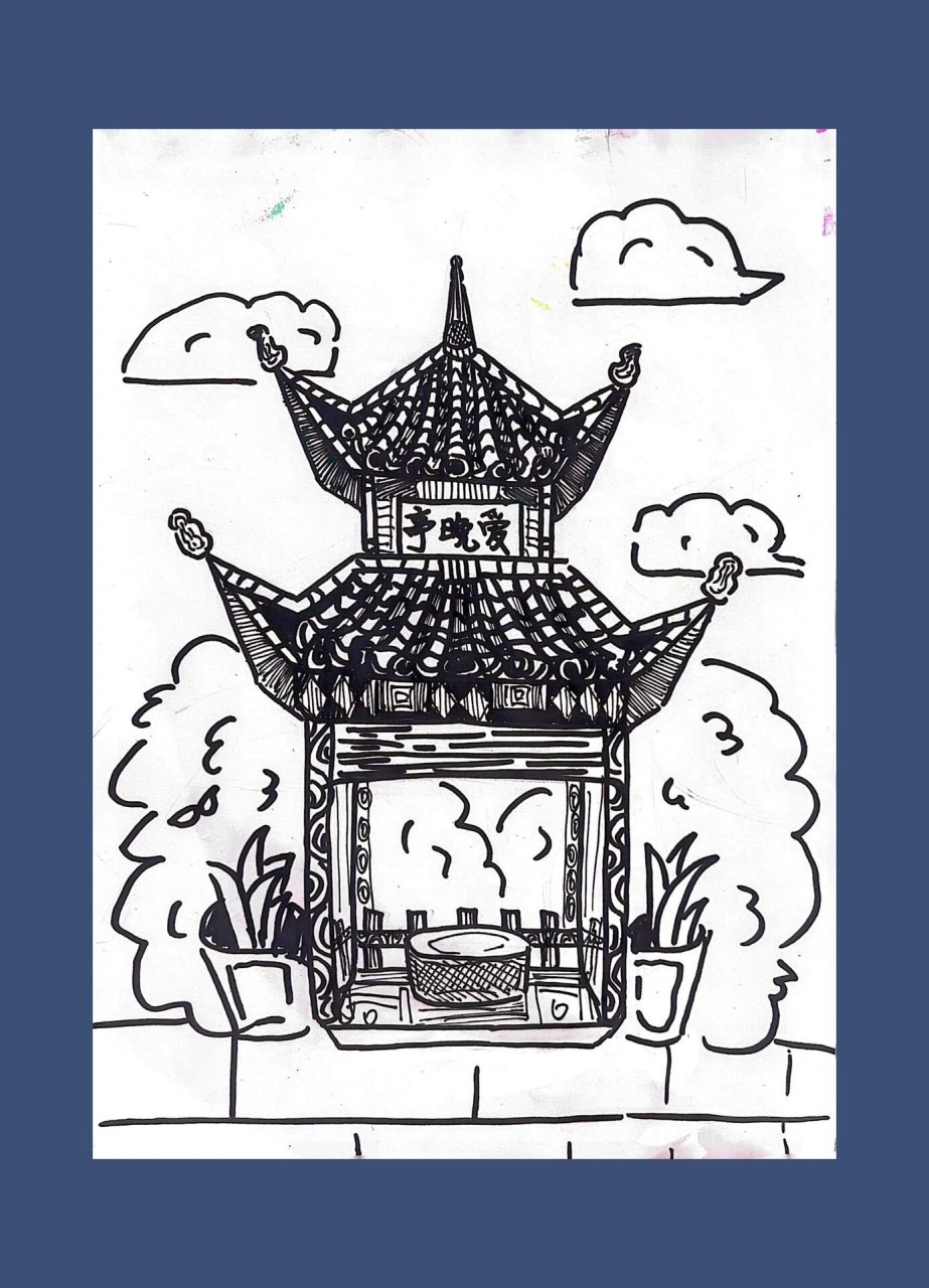 湘美版小学美术五年级|《家乡的古建筑》 学生作品欣赏16615重点