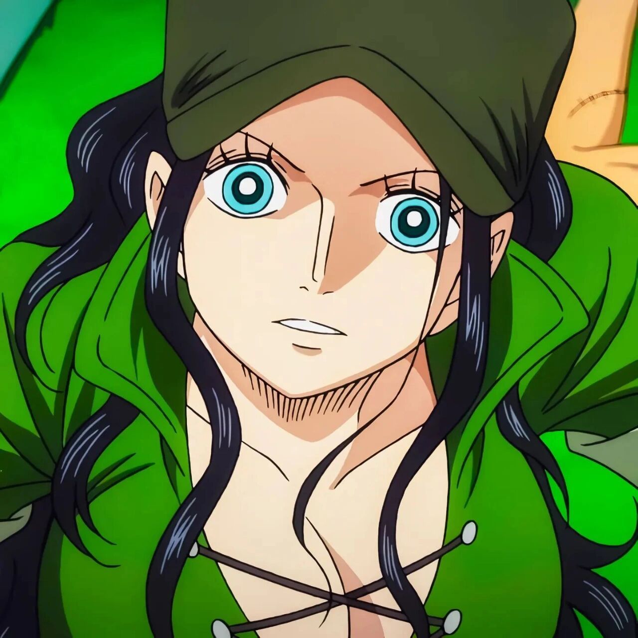 罗宾酱 这套绿色的衣服真的太爱了