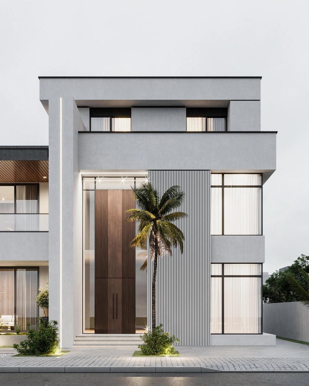 "宅以门户为冠带" 现代别墅门头的典范 *🏠🏠别墅大门,入必由之