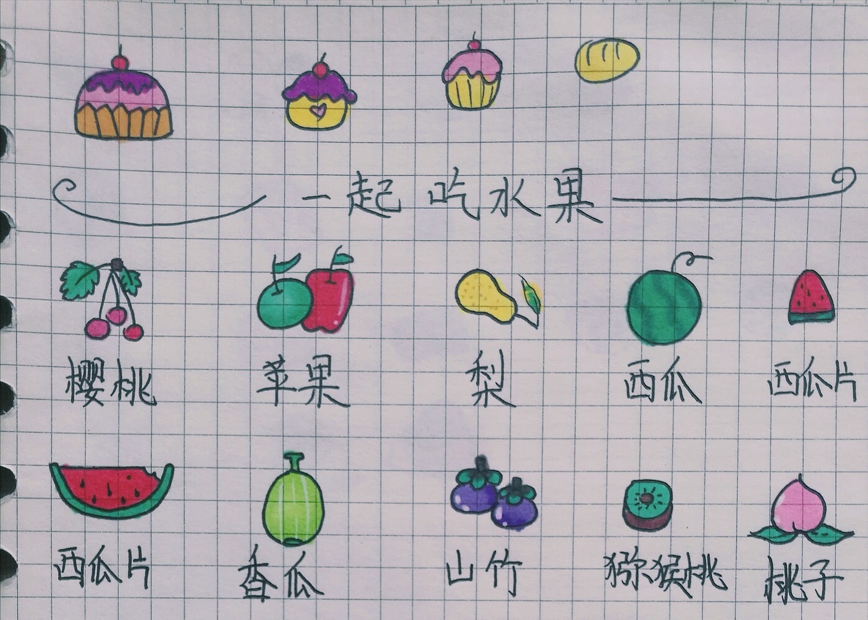 各种水果简笔画来了! [不高兴][不高兴][色]