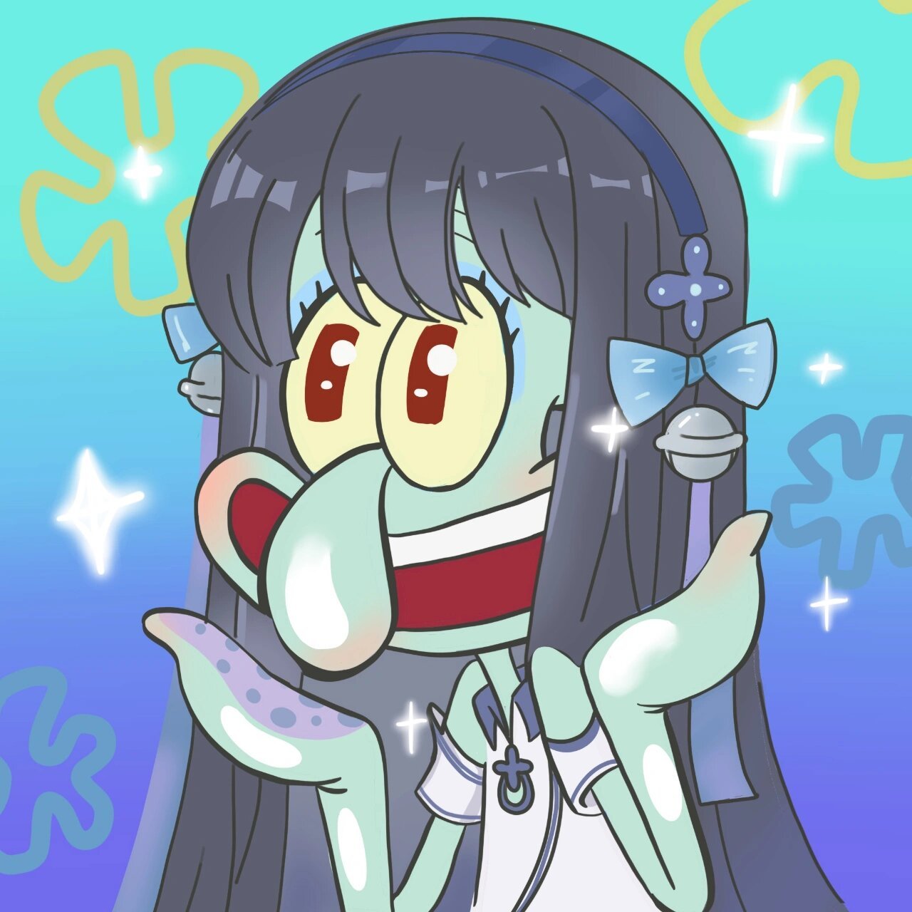 章鱼哥头像之峡谷版,我真的很爱哈哈哈 可接章鱼哥峡谷改版头像,一张