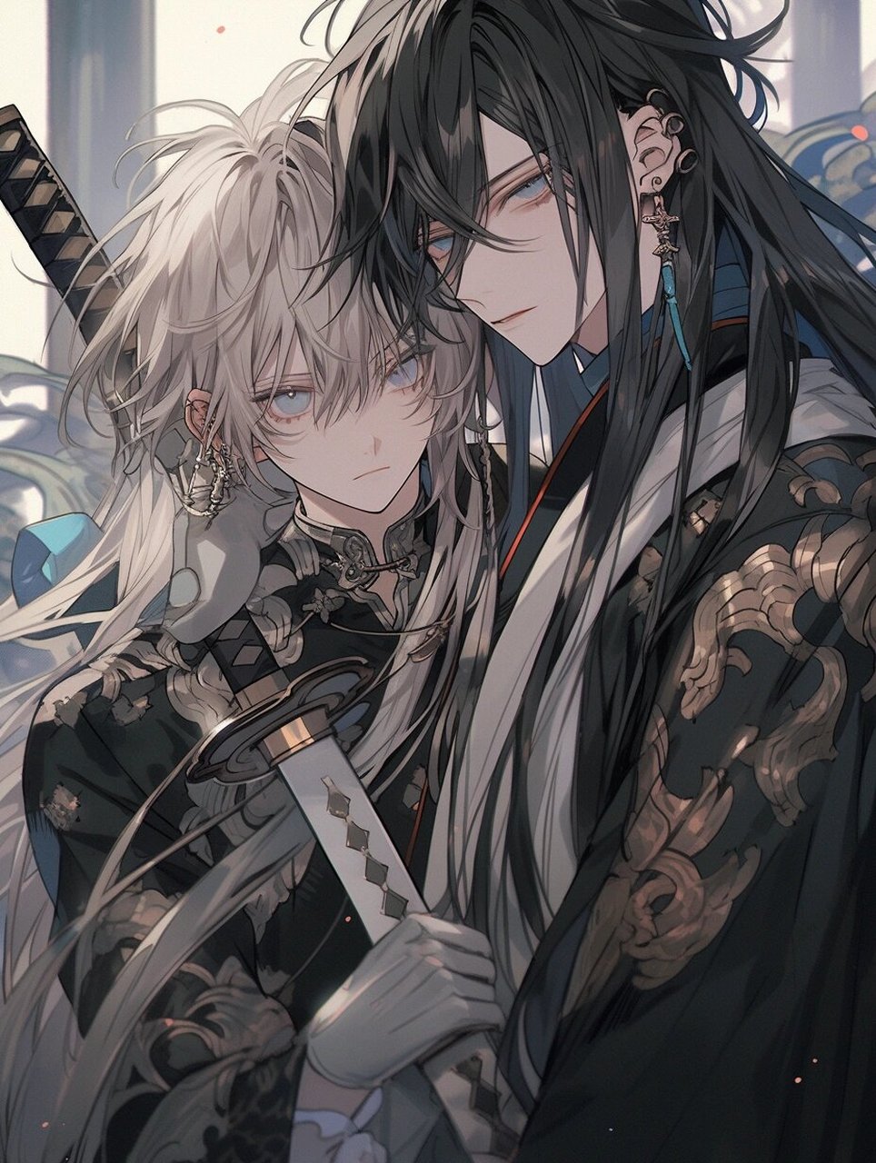 江湖有你 | 古风双男主头像壁纸插画素材 #男生头像# #动漫帅哥