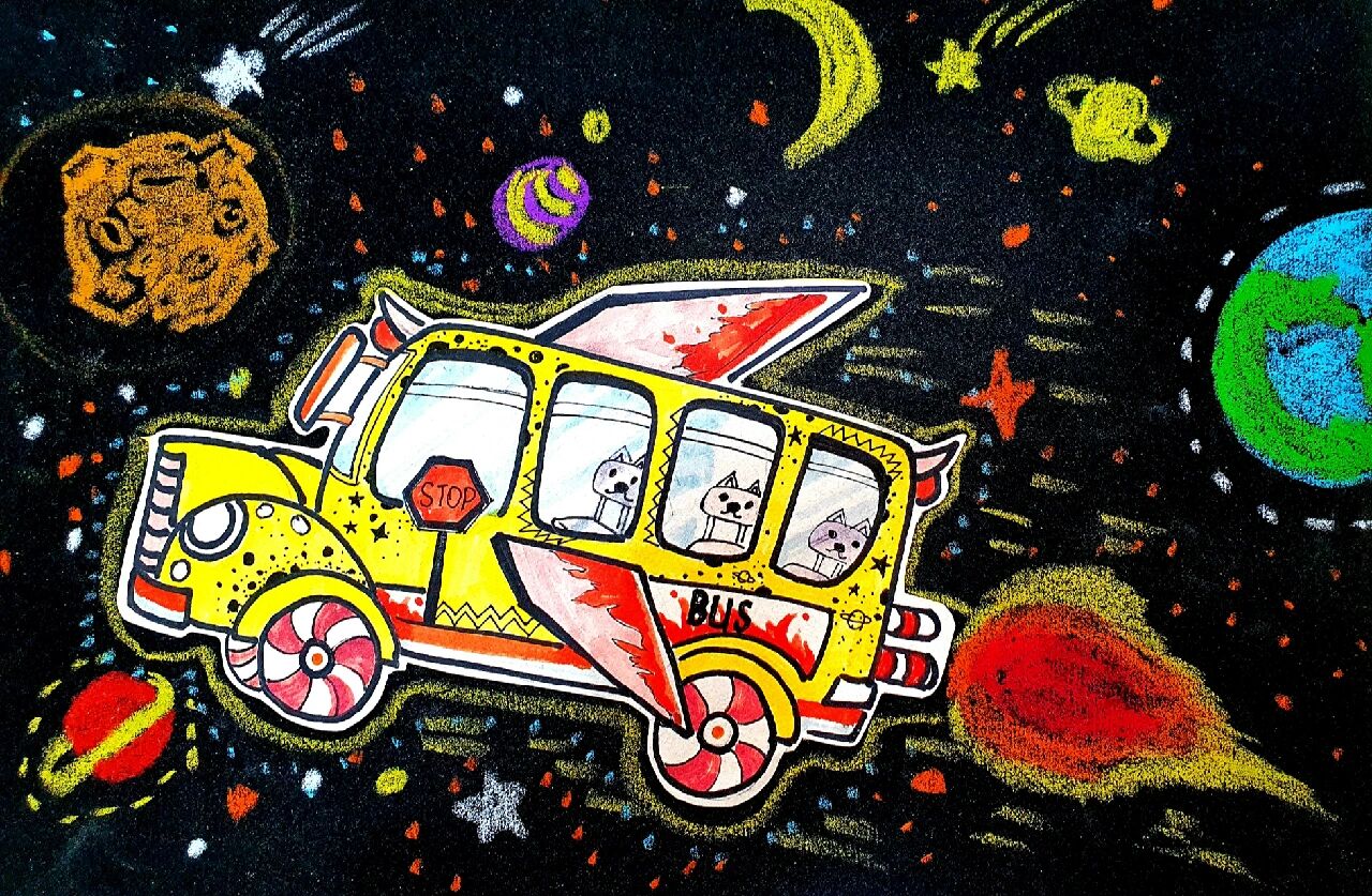 《神奇校车》儿童画