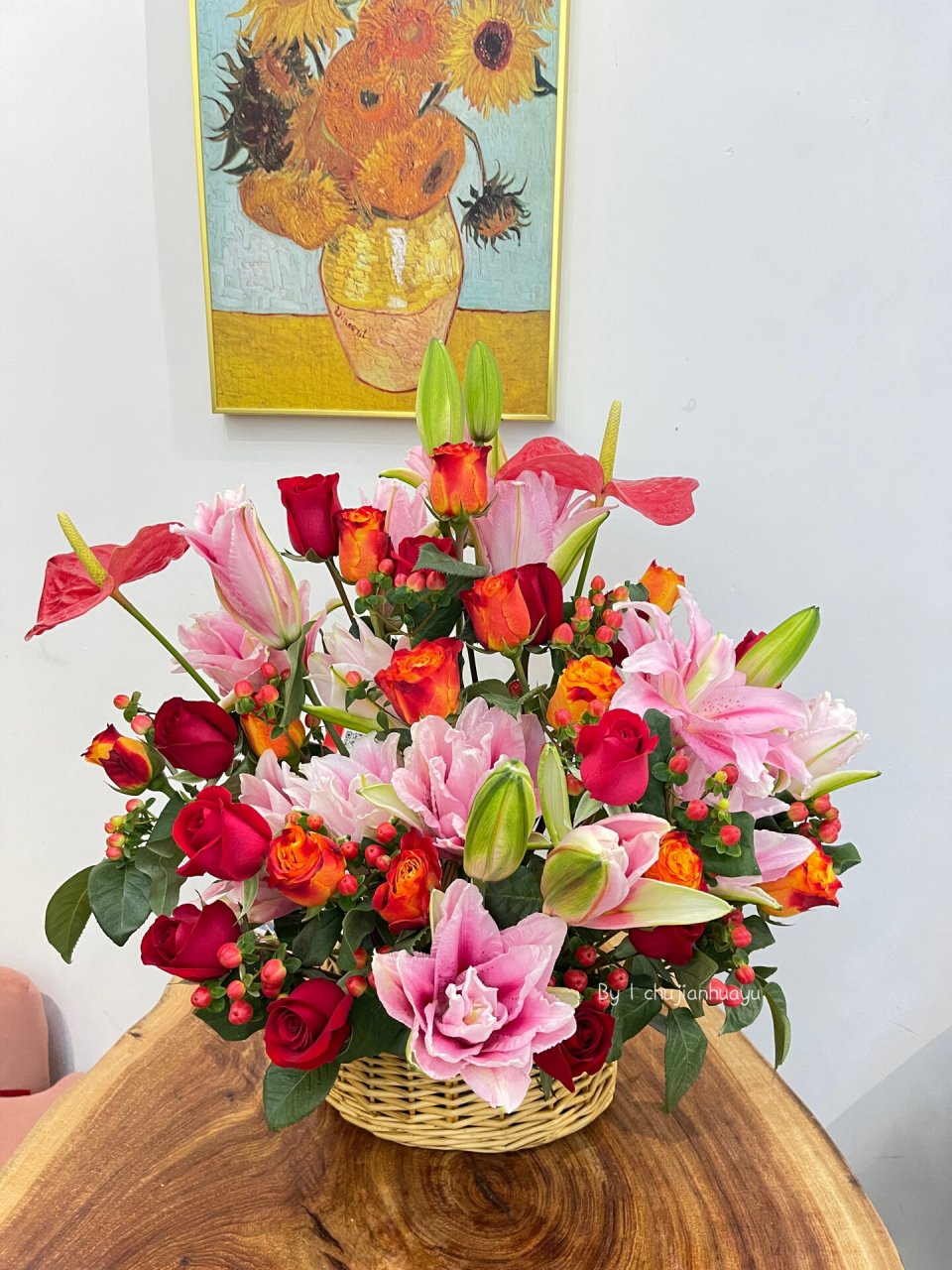 佛花篮 #笔记灵感# 今世漂亮为何因,前世佛前供花人#初见花遇鲜花店