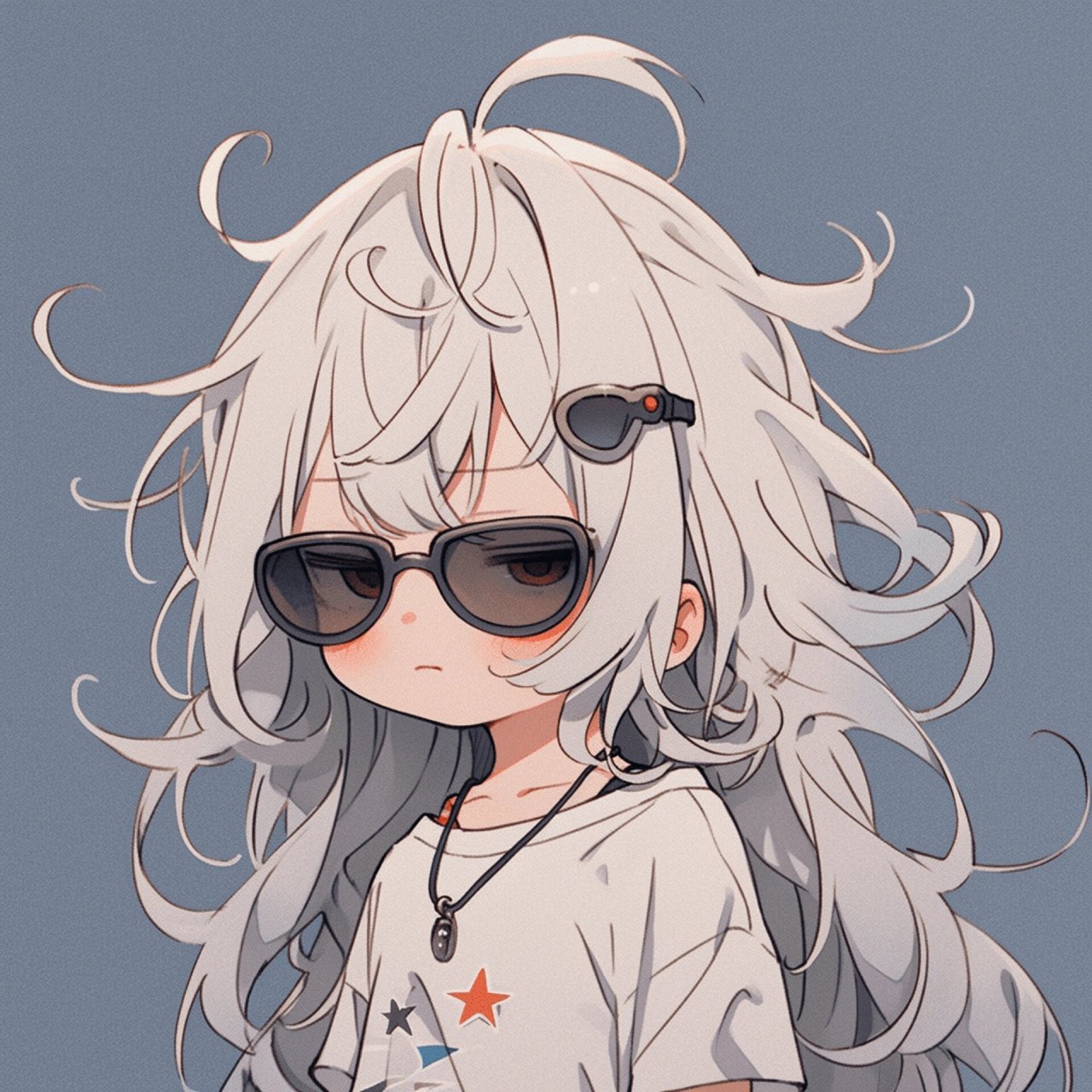 可爱女孩|墨镜猫耳朵头像9815