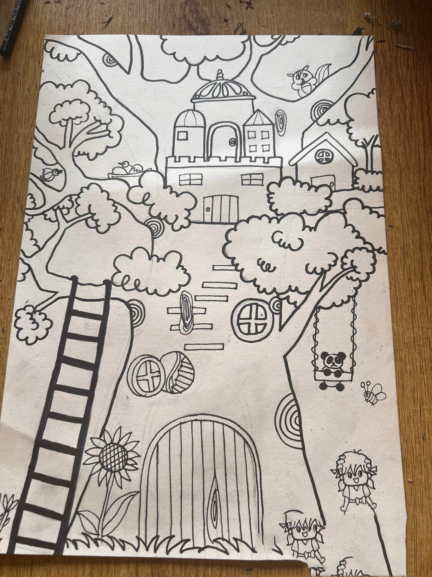 创意美术🎨《奇妙的树屋》🌲 🌳🌳《奇妙的树屋》🏠1,通过