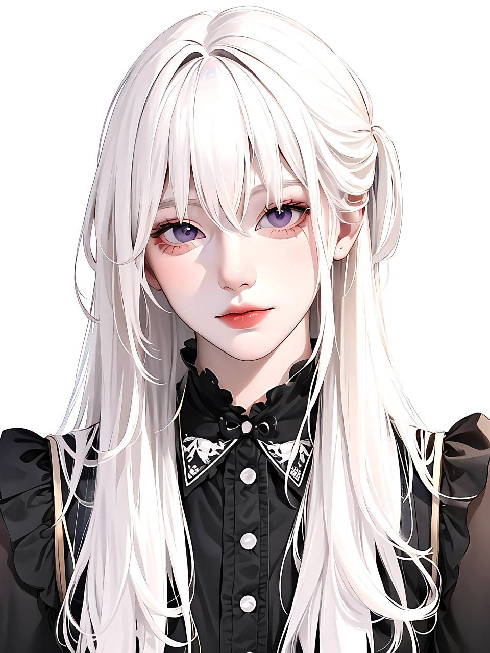 白发紫瞳|头像壁纸 白发女生头像壁纸