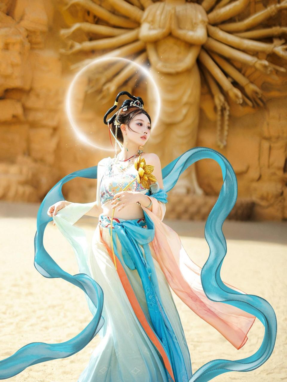 跑去敦煌顶着大太阳好不容易拍的飞天神女,竟然有人说我是ai0969