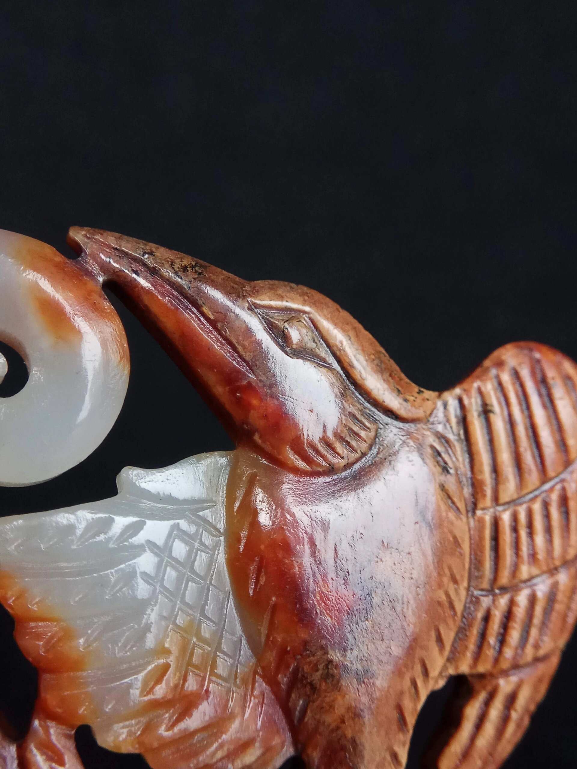 古玉 辽金玉器 老和田白玉 凤鸟玉饰