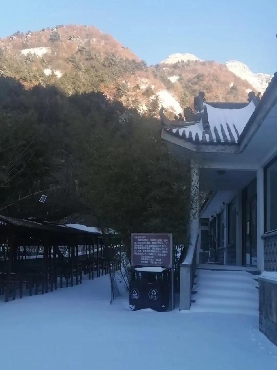 昨天西安藍田區雪很大,從藍峪玉山藍河景區的朋友那裡得知,山裡雪更大