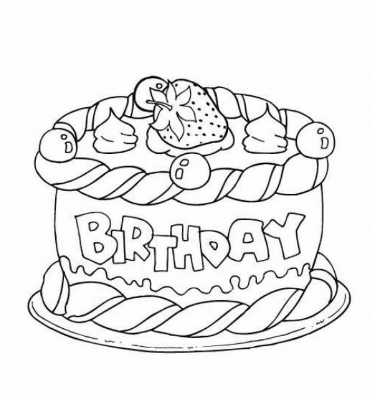 复杂的生日蛋糕怎么画图片