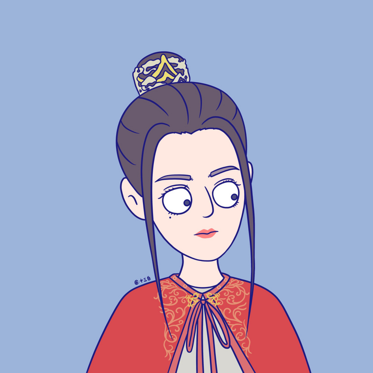 两对情头,卡通漫画角色插画 手绘头像 迪丽热巴 吴磊 赵露思 刘宇宁