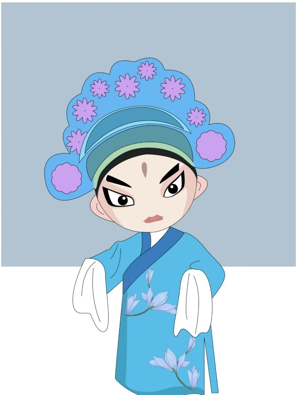 国潮风插画|可爱京剧人物插画系列 宝子们,大家好.