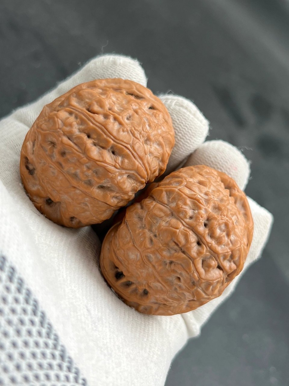 51克平谷南瓜墩墩狮子头文玩核桃 45尺拱桥大凹底极品精配 99见过