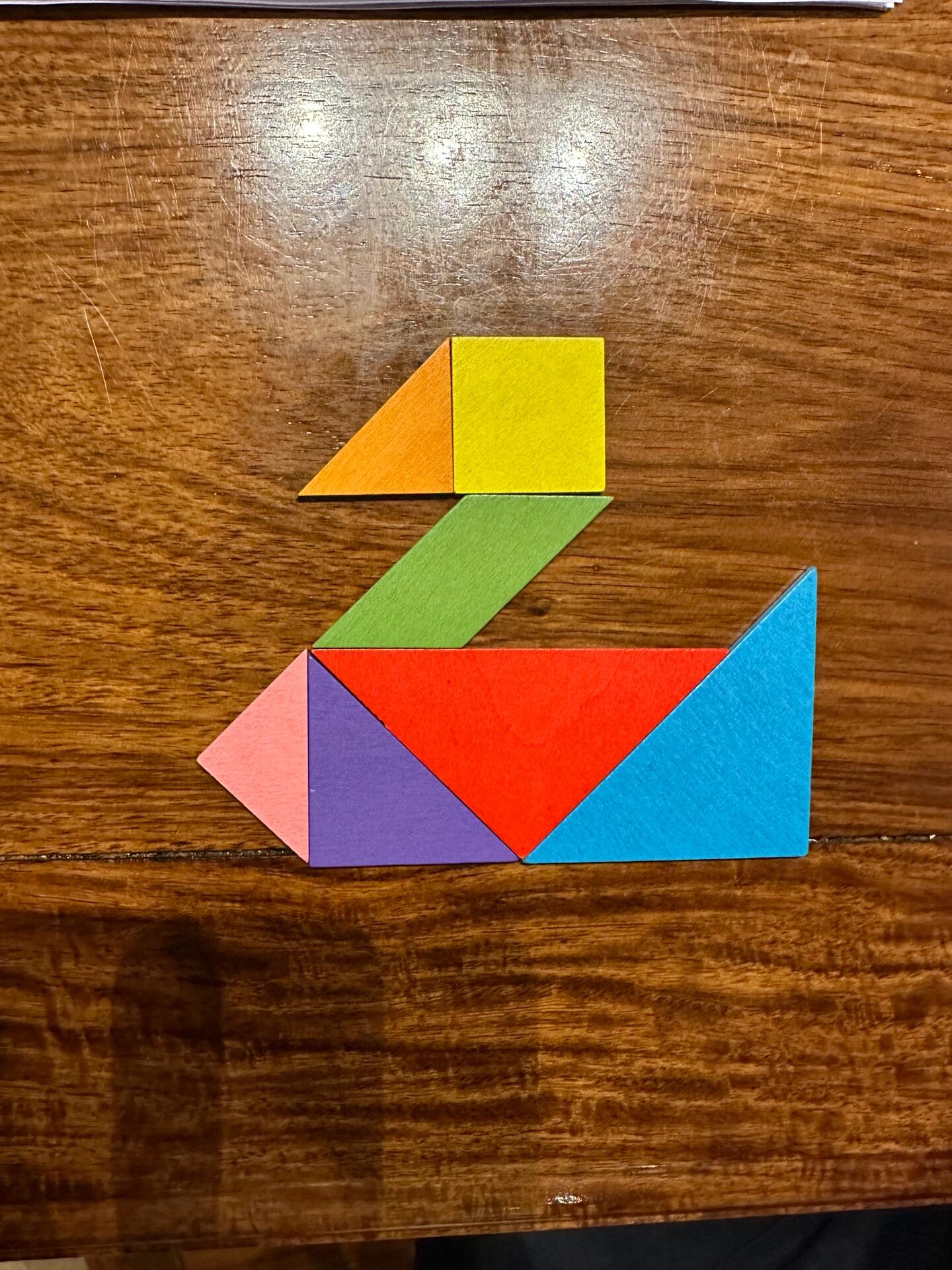 七巧板各种拼法,让孩子多练.