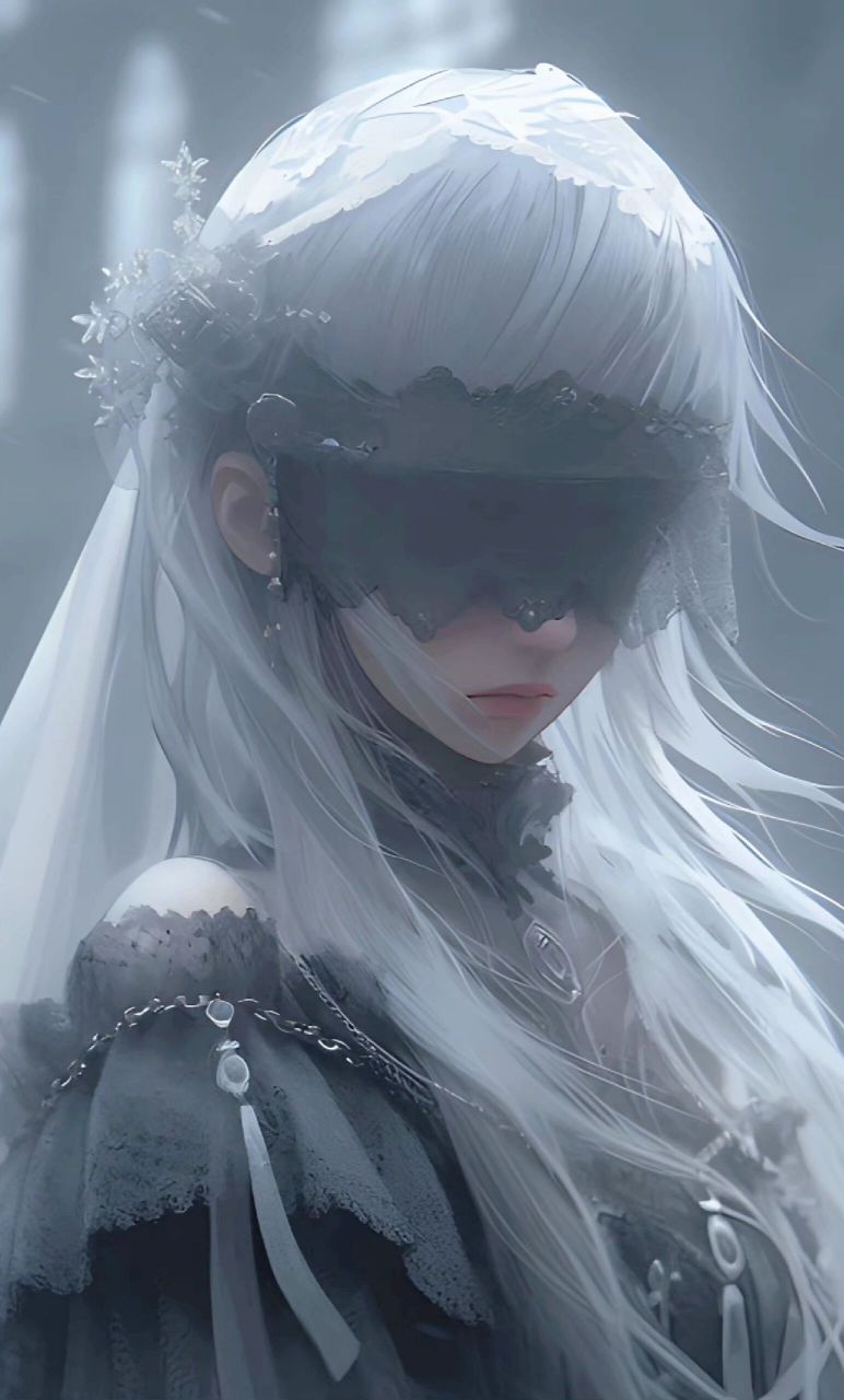 蒙眼少女|手机壁纸