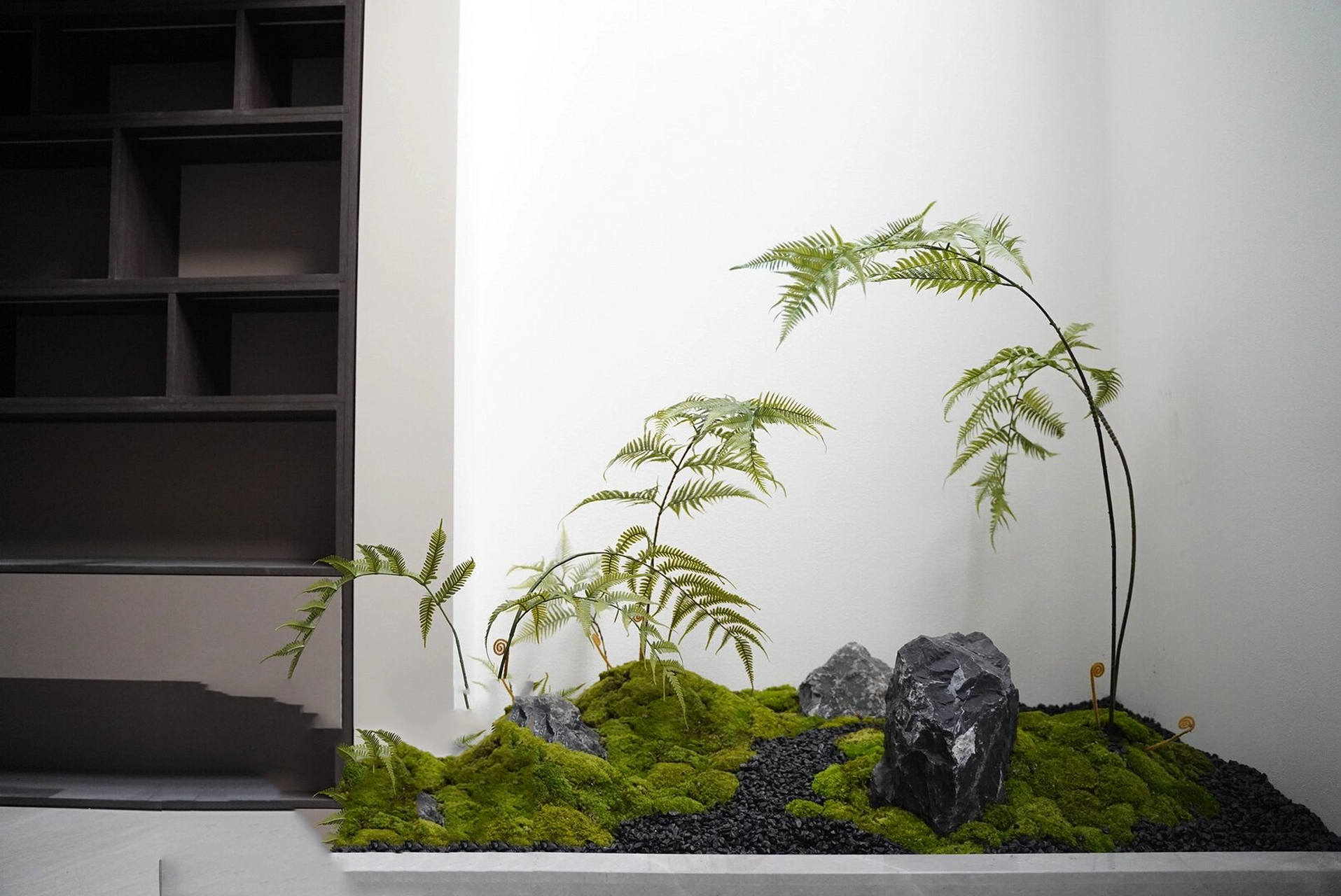 别墅天井|日式仿真蕨类植物造景景观要点 忙完情人节 安静地和大家