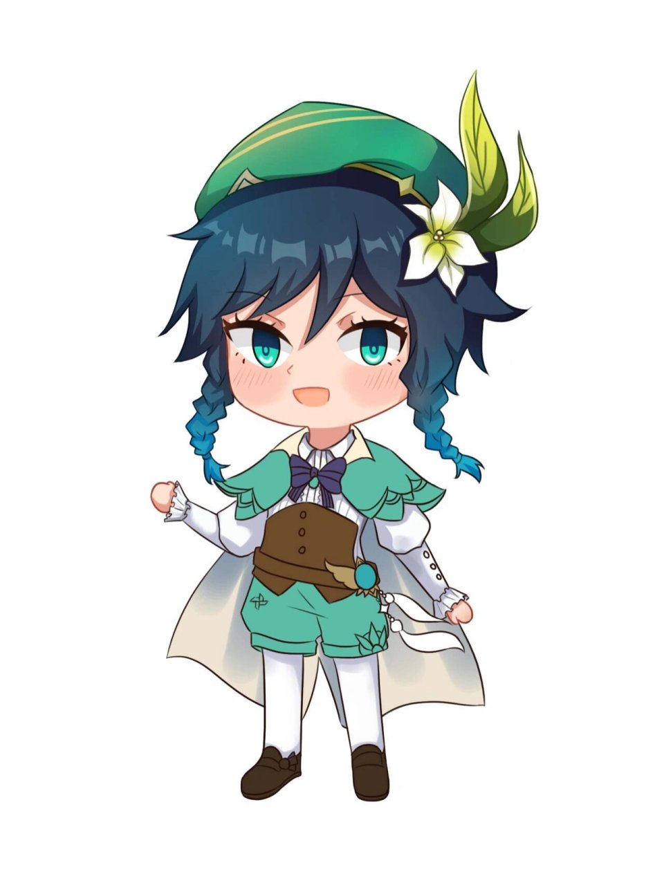 原神温迪q版绘画过程 今天的练习图是可爱的原神温迪