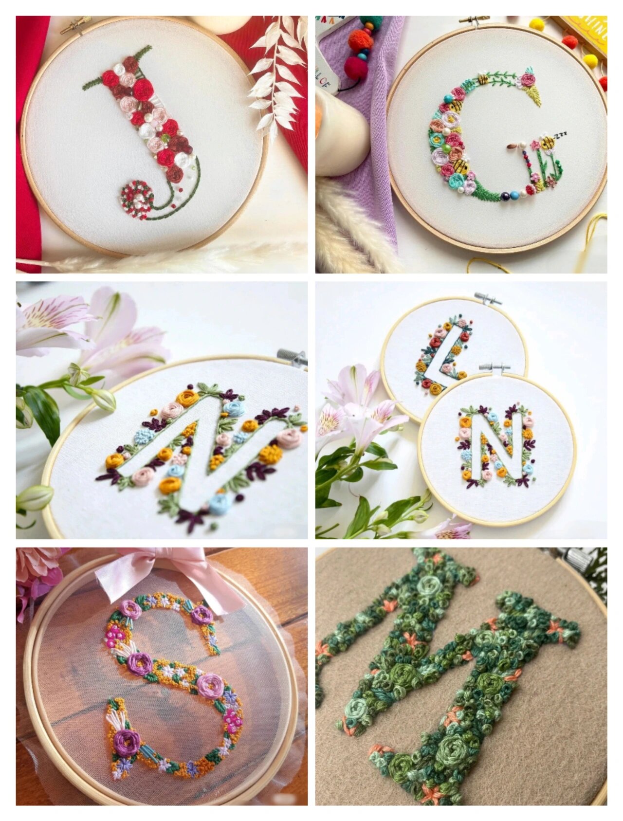 刺绣图案集英文字母刺绣