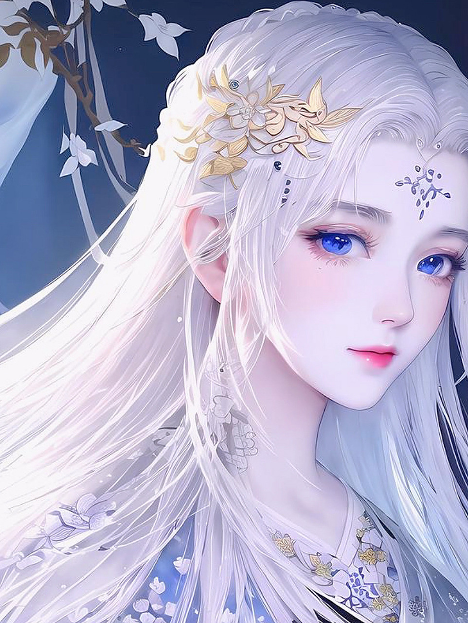 白发系古风头像